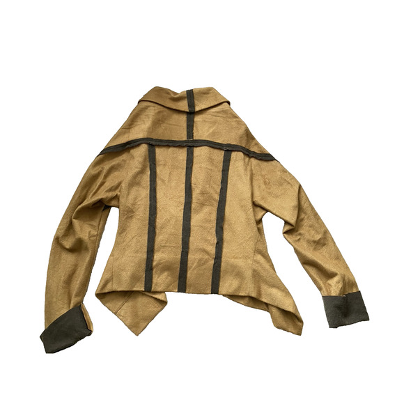 Design Todays Jacket & Skirt Set Womens XL Yellow/Brown Cottage Core US 2pc Suit - Picture 3 of 16